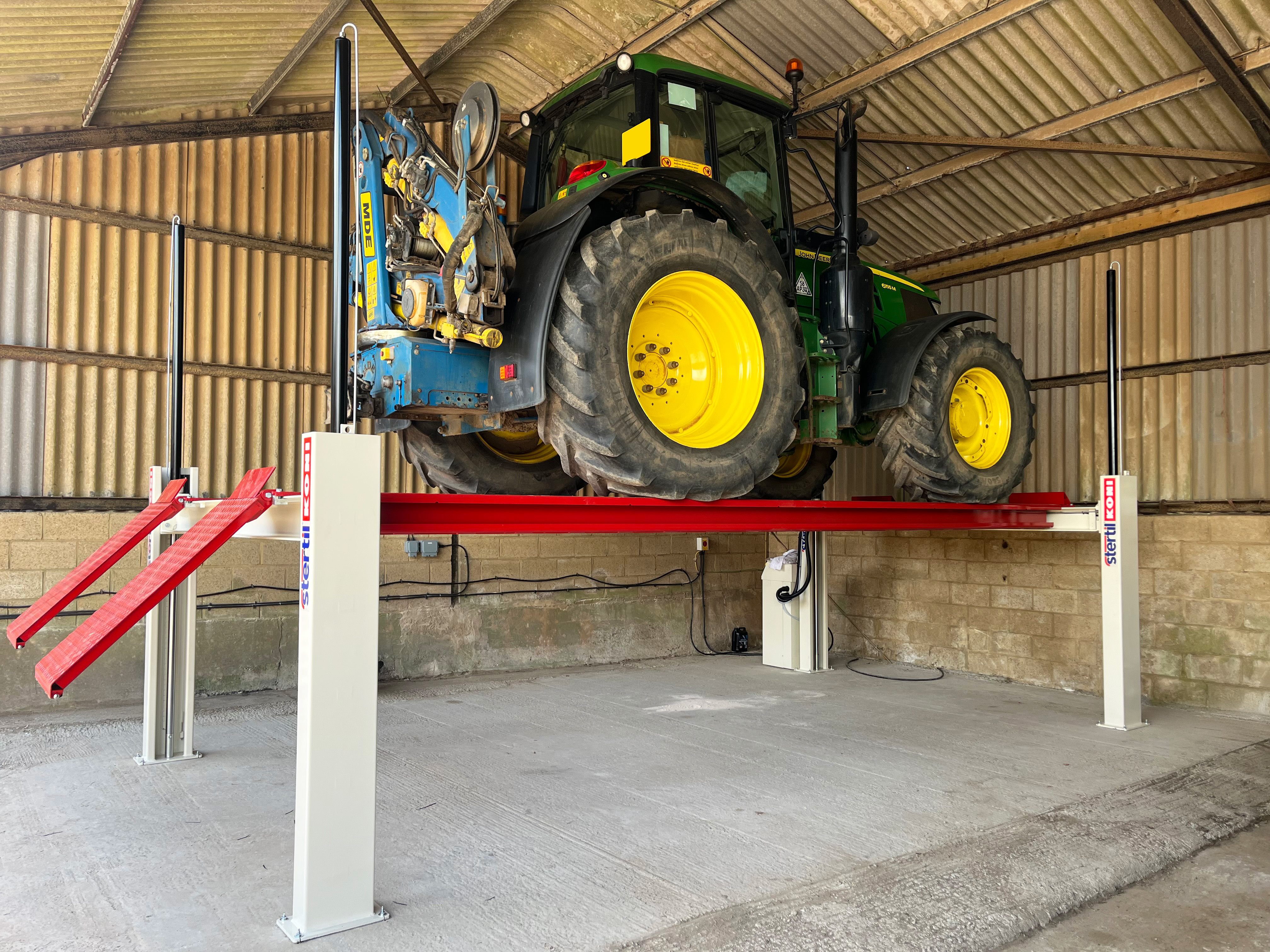 Hillier Nurseries enhances agricultural vehicle maintenance with Steril-Koni 4-Post Lift