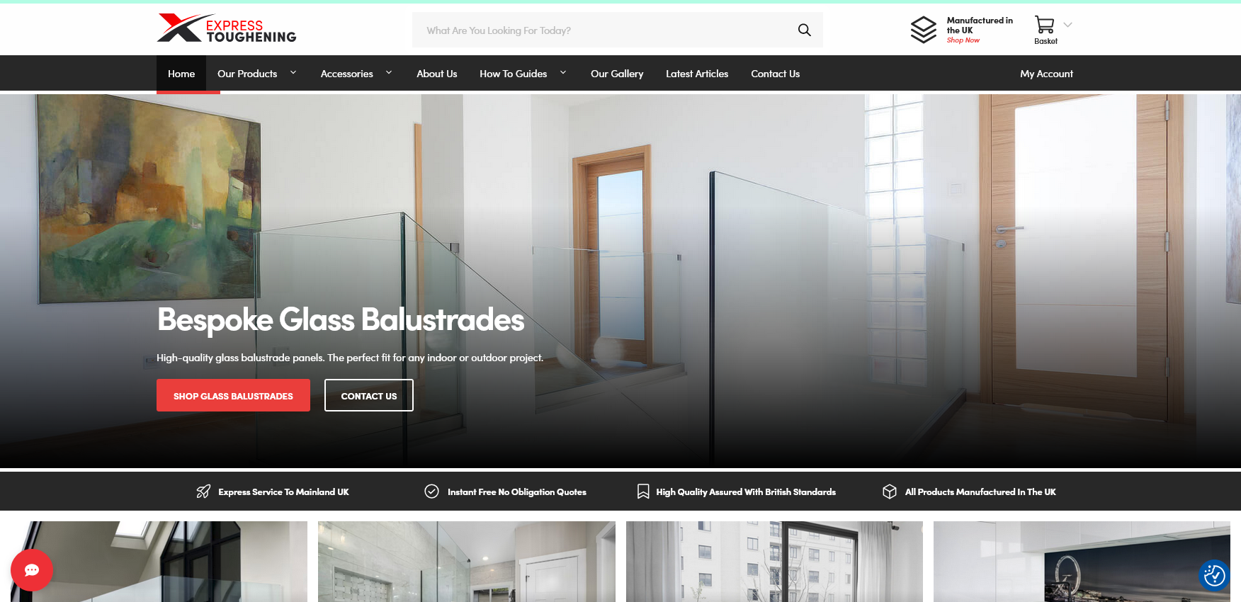 Express Toughening Website Screenshot 001