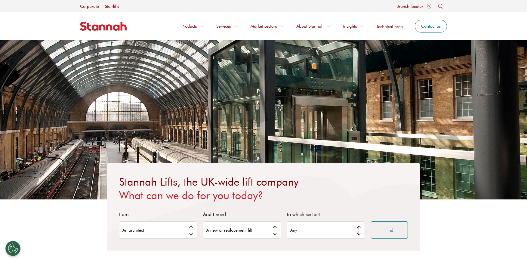 Stannah Lifts Limited Website Screenshot 001