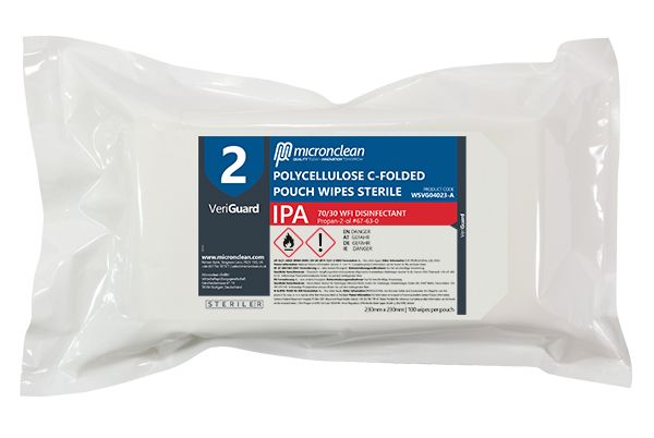 Micronclean Veriguard 2 – IPA Polycellulose C-Folded Pouch Wipe – Non-Sterile WNVG04023