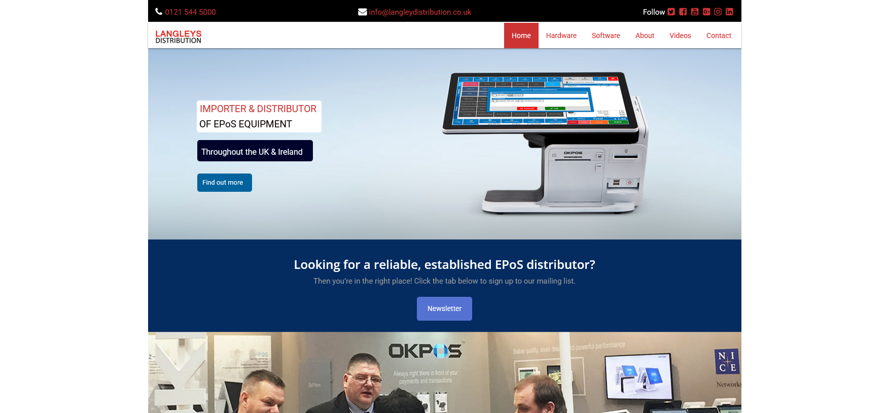 Langleys Distribution Website Screenshot 001