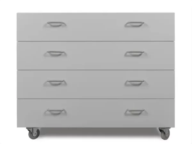 Double Mobile 4 Drawer Unit
