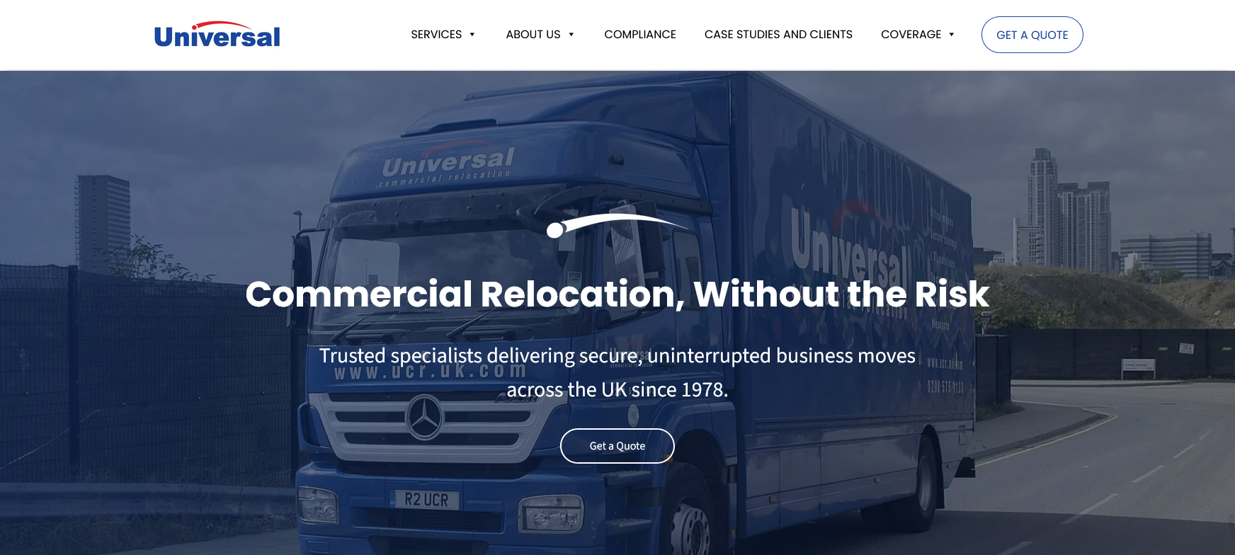 Universal Commercial Relocation Website Screenshot 001
