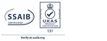 SSAIB CERTIFICATED - UKAS PRODUCT CERTIFICATION 131
