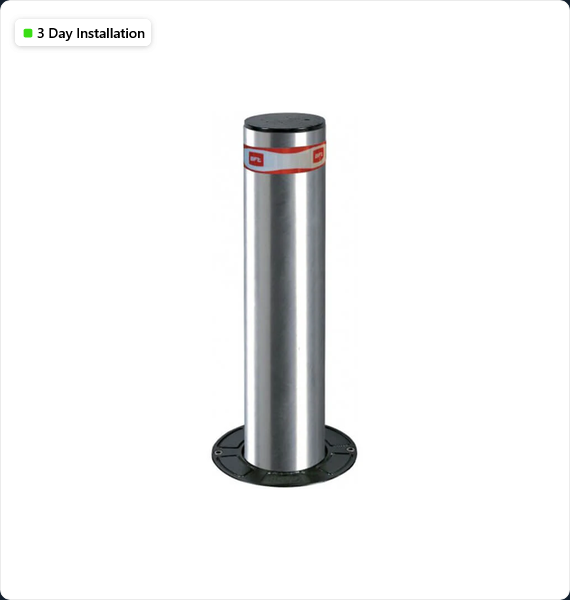 Large Stainless Steel Automatic Driveway Security Bollard in Kent