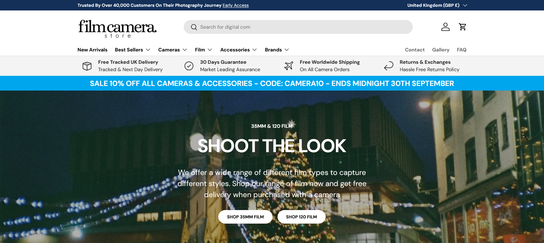 film camera. store Website Screenshot 001
