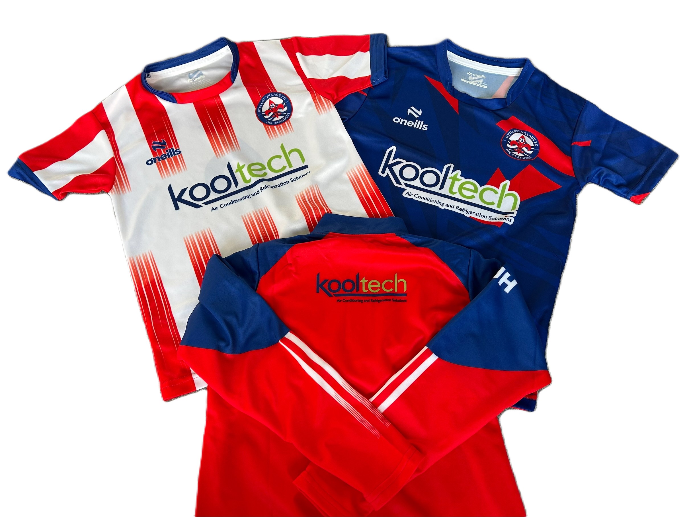 Kooltech branded football shirts