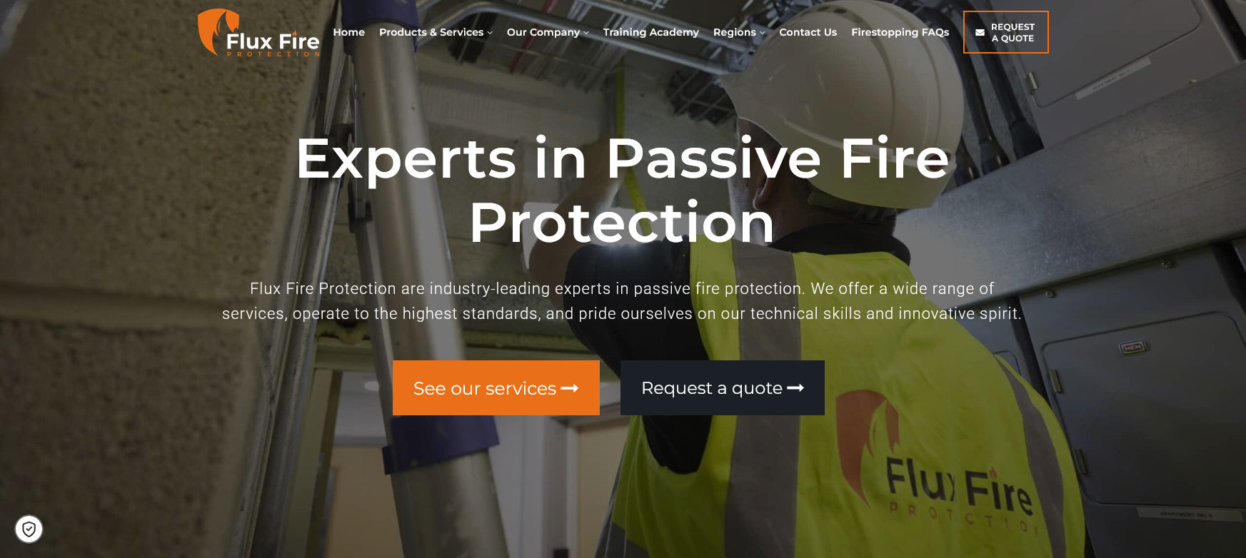 Flux Fire Protection Group Limited Website Screenshot 001
