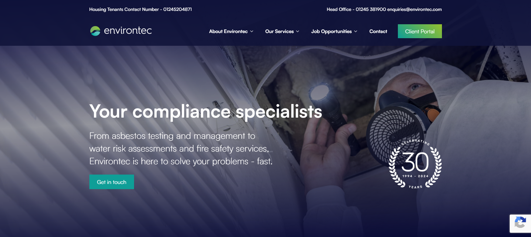Environtec Website Screenshot 001