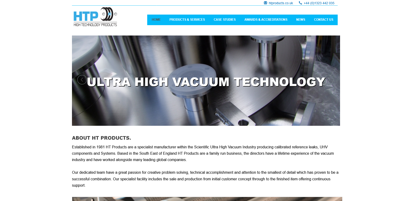 HT Products Website Screenshot 001