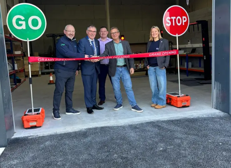SG Ireland team opens the depot with councillor.