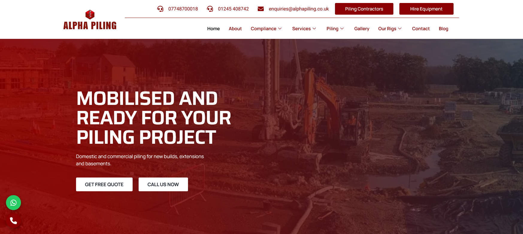 Alpha Piling Ltd Website Screenshot 001