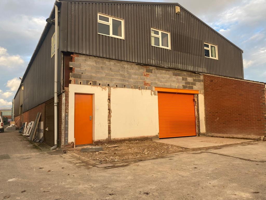 Powder coated roller shutter and steel door