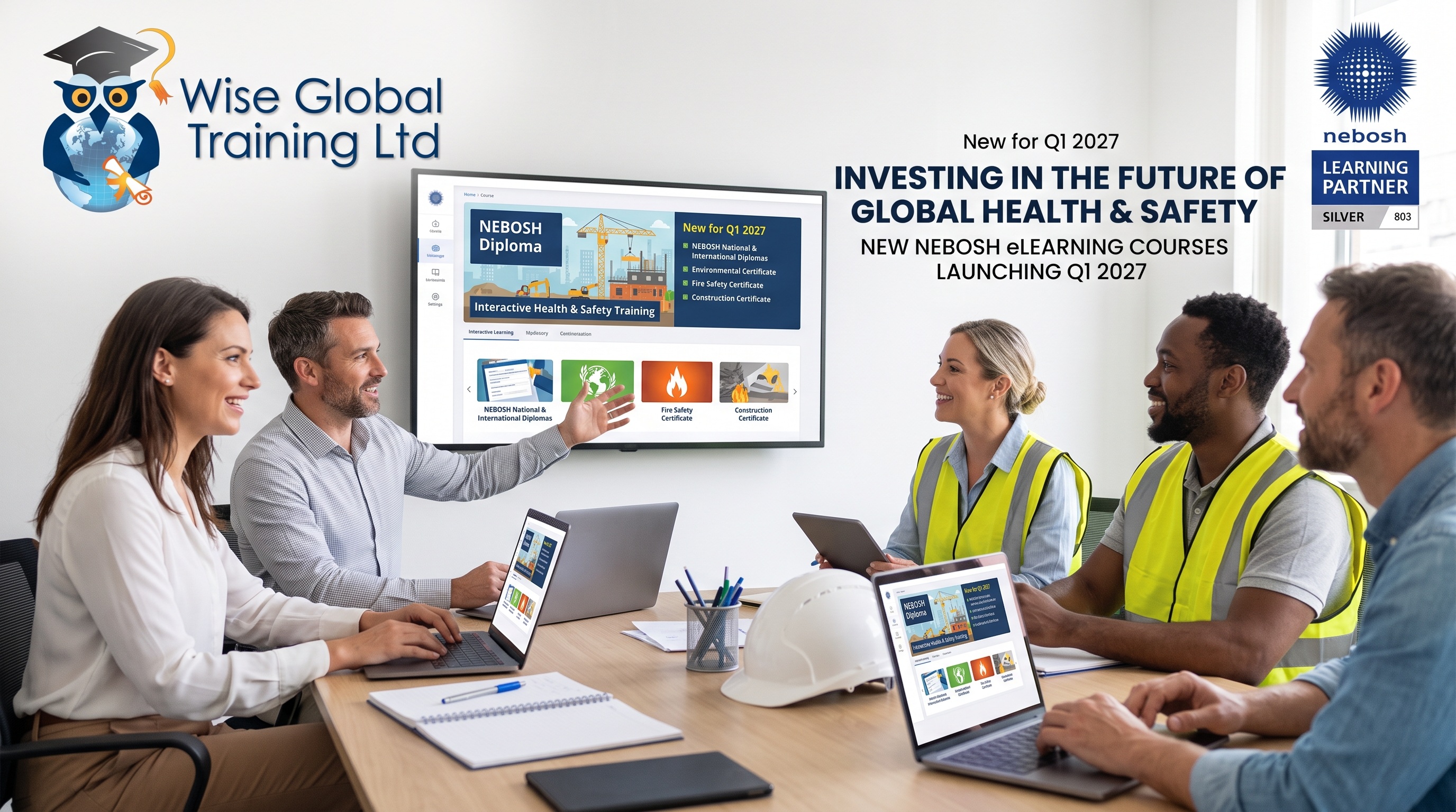 Wise Global Training Announces Significant Investment in New eLearning NEBOSH Courses to Supercharge Global Health & Safety