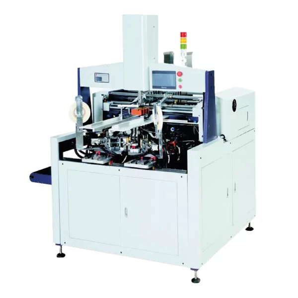 Quad Stayer for applying tape to secure rigid box corners