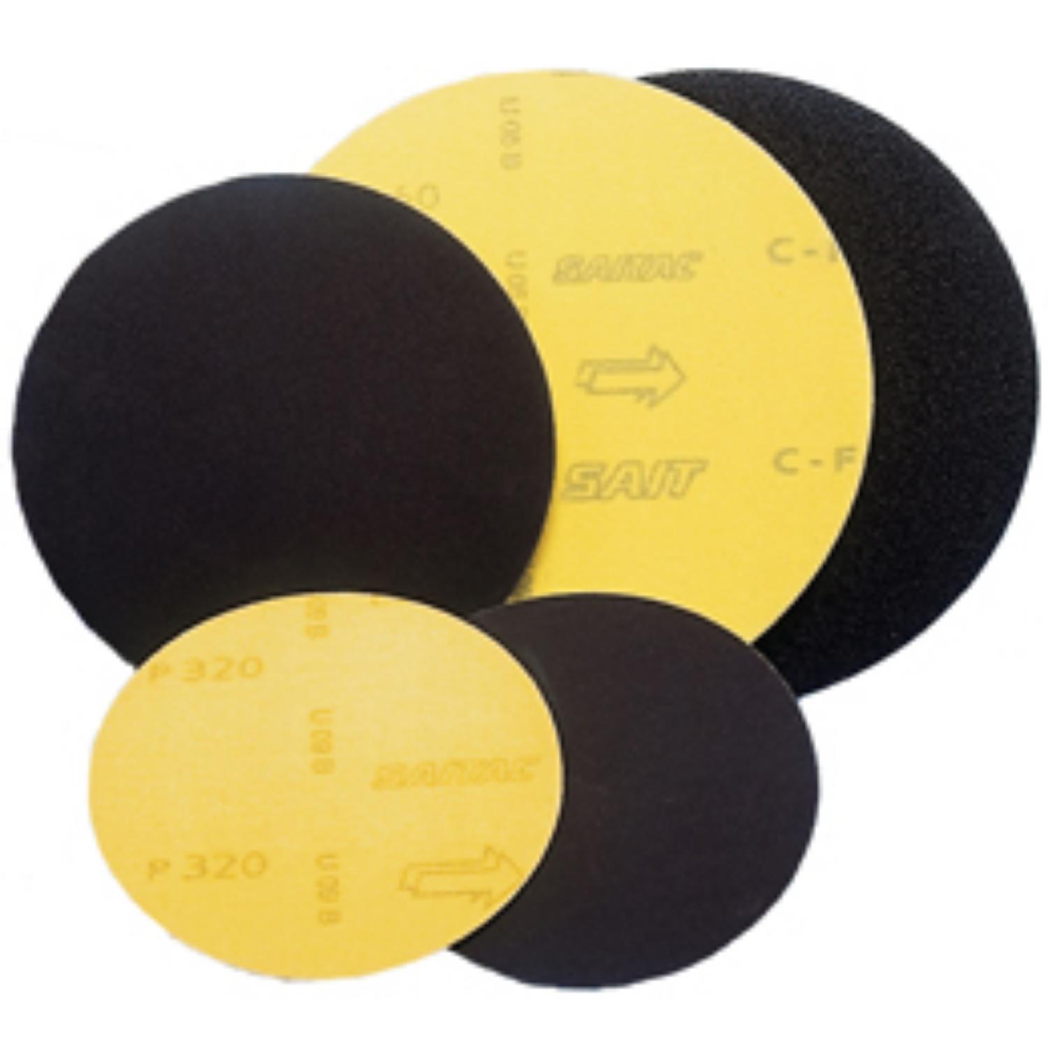 Selection of yellow, black and grey Grinding discs